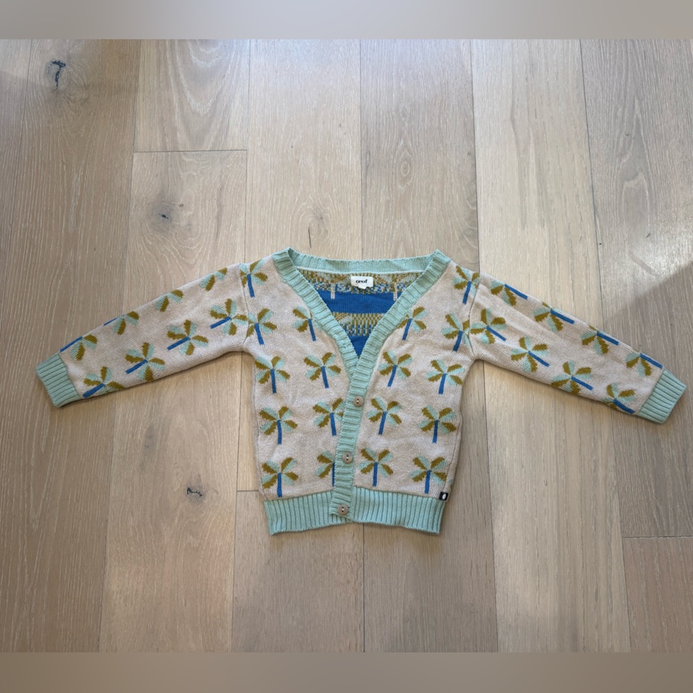 Oeuf flower cardigan 4-5Y